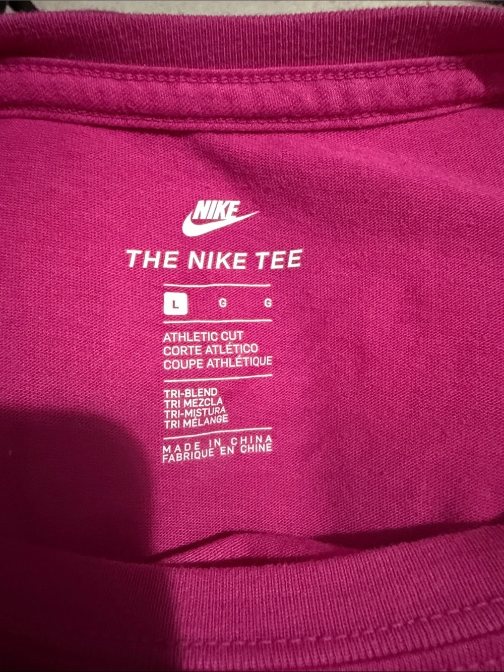 Nike Girls Pink to Purple Ombre Short Sleeve Tee